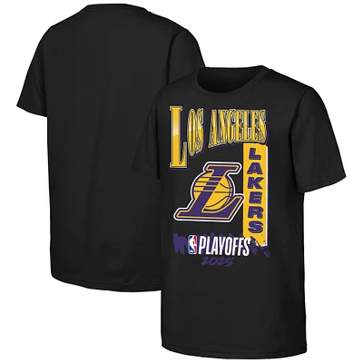 T-shirt noir pour jeunes Los Angeles Lakers, Playoffs NBA 2025