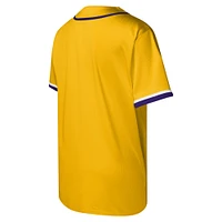 Youth Gold Los Angeles Lakers Stitch Full-Button Baseball  Jersey