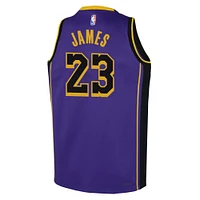 Youth Jordan Brand LeBron James Purple Los Angeles Lakers Swingman Jersey - Statement Edition