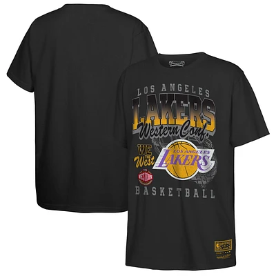 T-shirt rétro noir Mitchell & Ness pour jeunes Los Angeles Lakers, Playoffs NBA 2025
