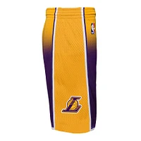 Youth Mitchell & Ness Gold/Purple Los Angeles Lakers 2009/10 Hardwood Classics Fadeaway Reload 3.0 Swingman Shorts