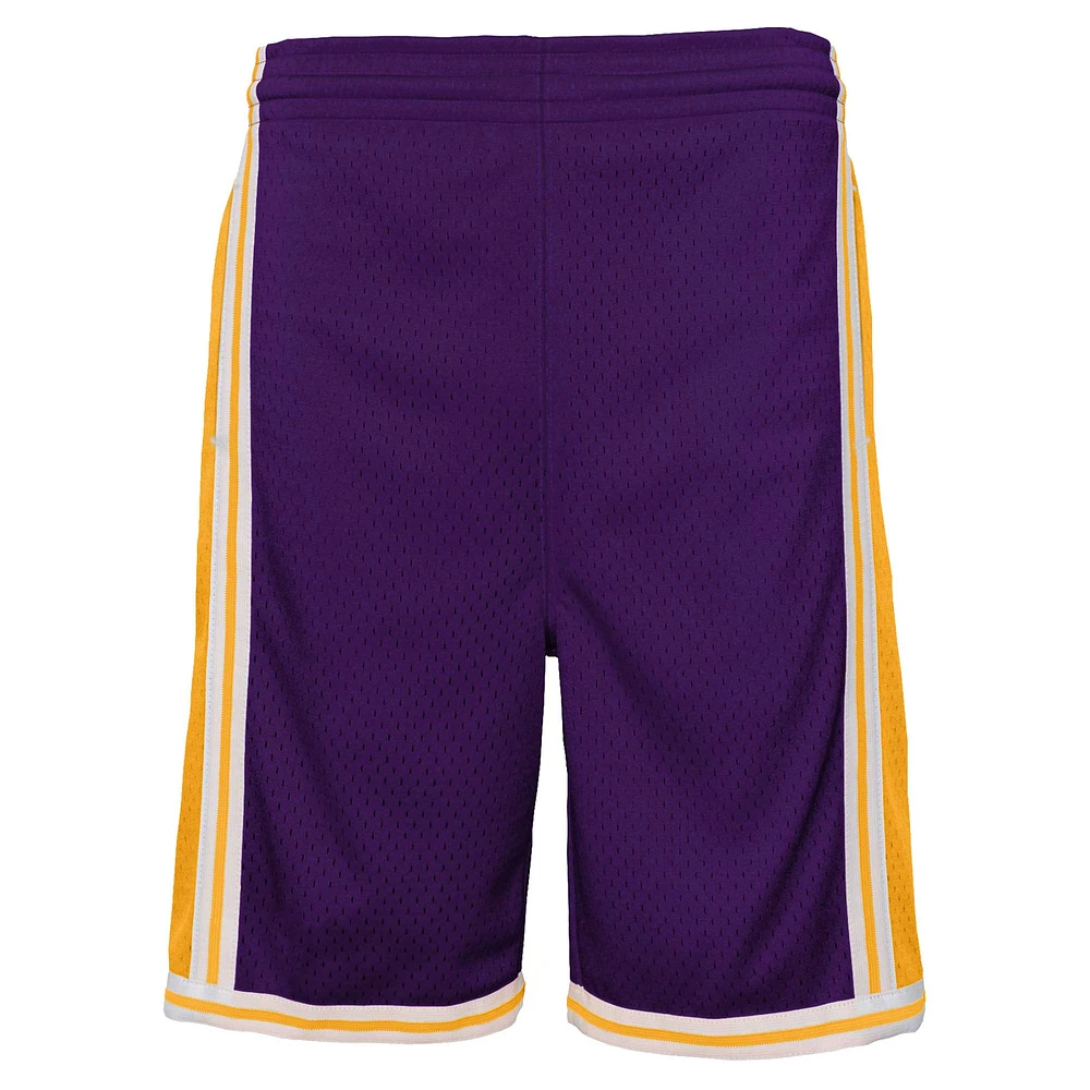 Youth Mitchell & Ness Purple Los Angeles Lakers Hardwood Classics Swingman Shorts