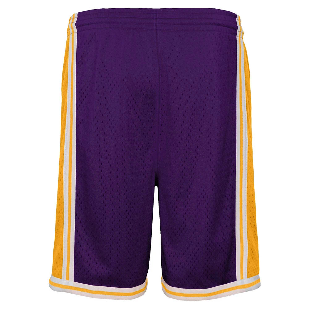 Youth Mitchell & Ness Purple Los Angeles Lakers Hardwood Classics Swingman Shorts