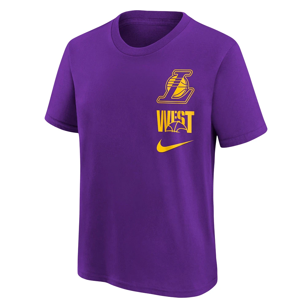 Youth Nike Purple Los Angeles Lakers Essential Asbury Block - T-Shirt