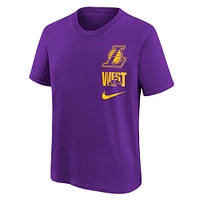 Youth Nike Purple Los Angeles Lakers Essential Asbury Block - T-Shirt