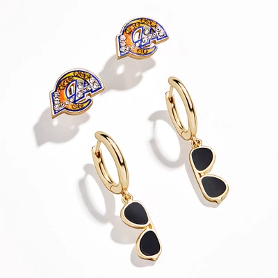 Lot de deux boucles d'oreilles BaubleBar Los Angeles Rams