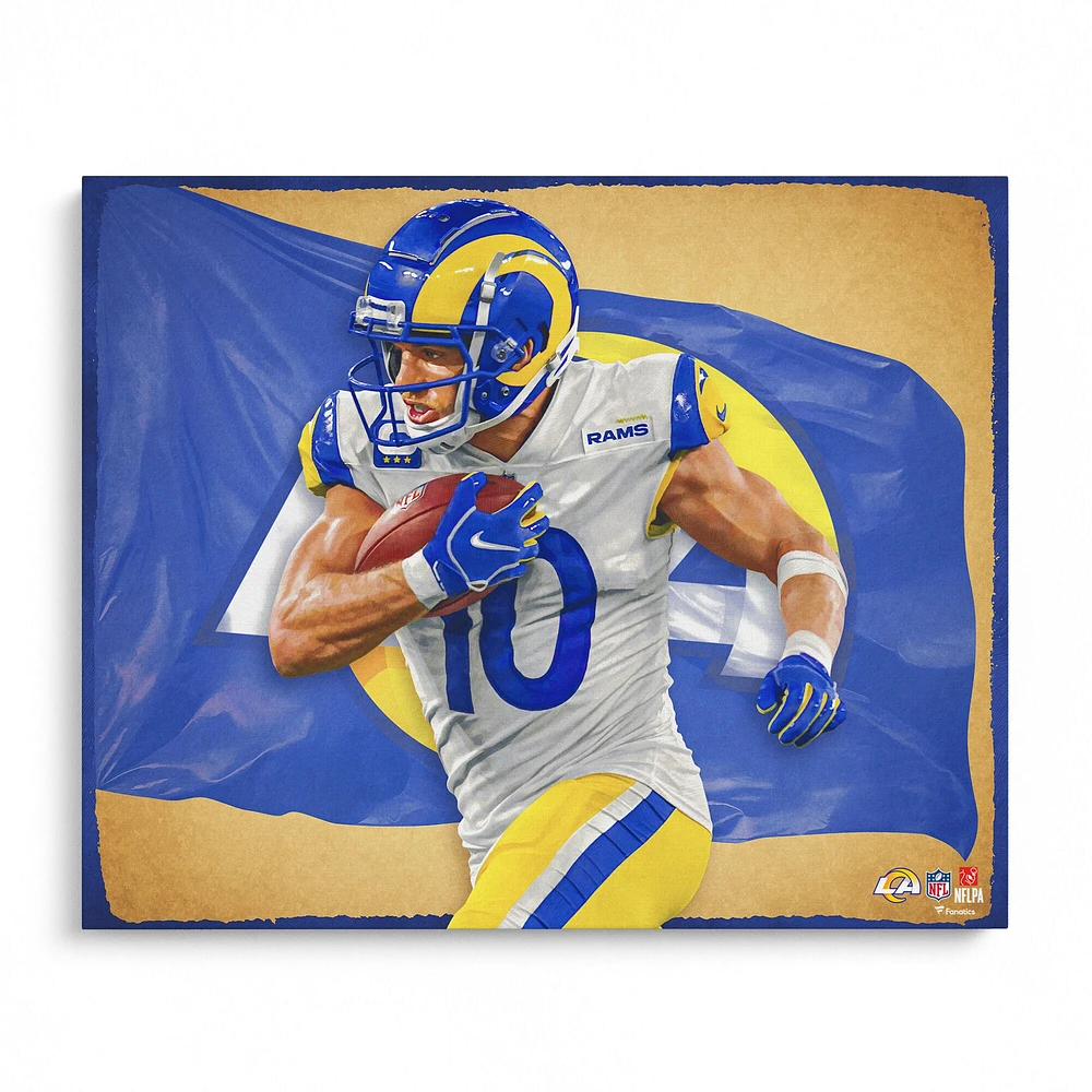 Tirage photo 16" x 20" de Cooper Kupp Los Angeles Rams - Conçu par l'artiste Brian Konnick