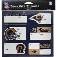 FOCO St. Louis Rams Lot de 3 feuilles d'autocollants cadeaux avec logo historique