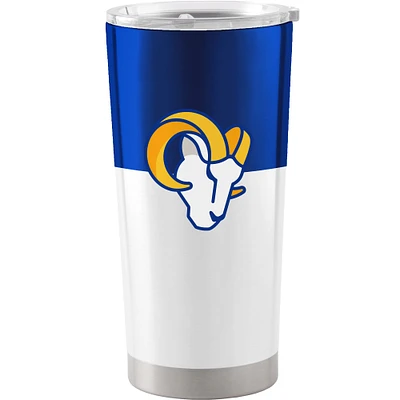 Verre à vin en acier inoxydable colorblock Los Angeles Rams de 20 oz