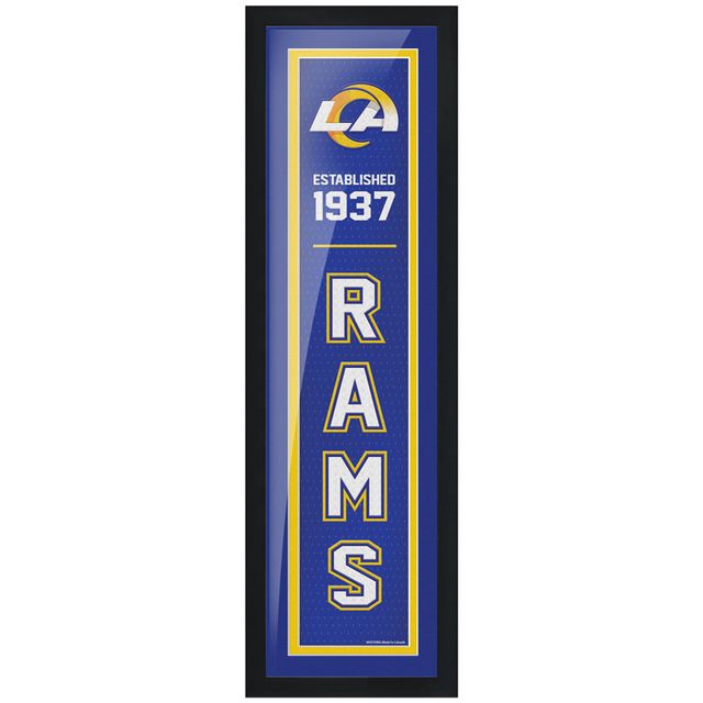 Los Angeles Rams - 6'' x 22'' Art encadré établi