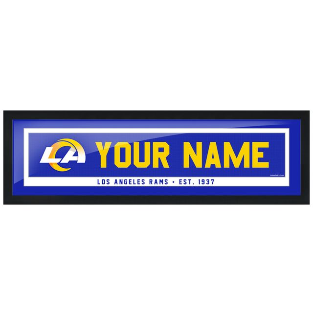 Los Angeles Rams - 6'' x 22'' Tableau personnalisé encadré