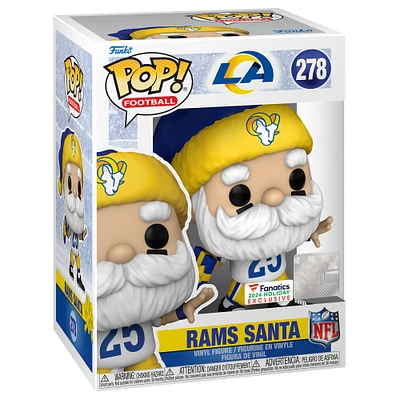 Figurine en vinyle exclusive Fanatics 2024 du Père Noël des Los Angeles Rams Funko Pop!