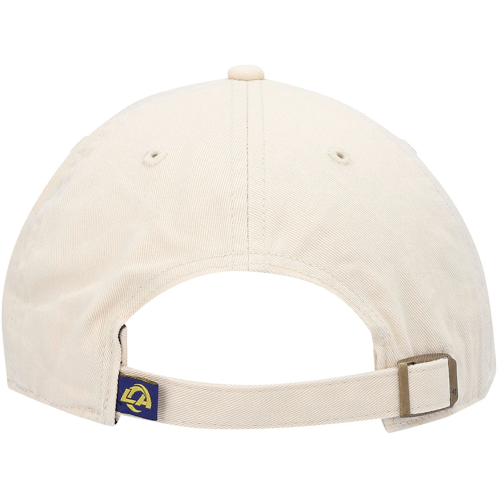 Men's '47 Bone Los Angeles Rams Secondary Clean Up Adjustable Hat