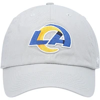 Men's '47 Gray Los Angeles Rams Clean Up Adjustable Hat