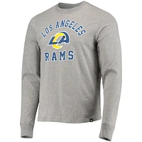 Men's '47 Heathered Gray Los Angeles Rams Arch Super Rival Long Sleeve T-Shirt