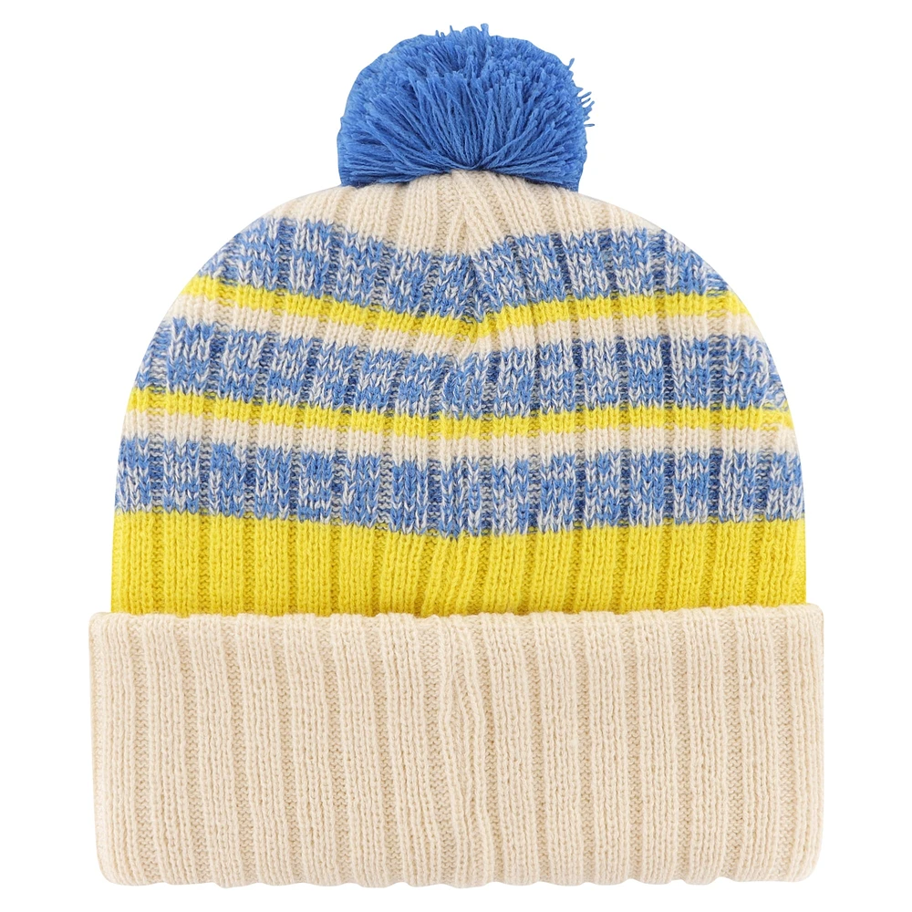 Men's '47  Natural Los Angeles Rams  Tavern Cuffed Knit Hat with Pom