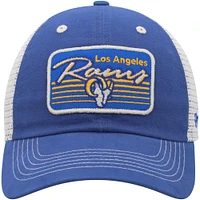 Men's '47 Royal/Natural Los Angeles Rams  Five Point Trucker Clean Up Adjustable Hat