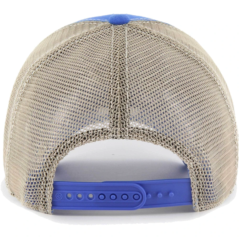 Men's '47 Royal/Natural Los Angeles Rams Notch Trucker Clean Up Adjustable Hat