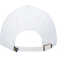 Men's '47 White Los Angeles Rams Logo Clean Up Adjustable Hat