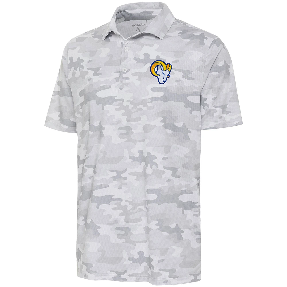 Men's Antigua White Los Angeles Rams Collide Polo