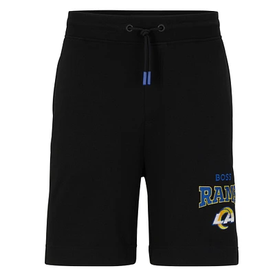 Short à pression BOSS X NFL pour hommes, noir/royal, Los Angeles Rams Snap