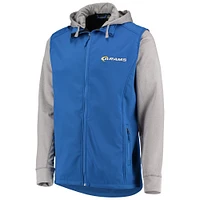 Men's Dunbrooke Royal/Gray Los Angeles Rams Big & Tall Alpha Full-Zip Hoodie Jacket