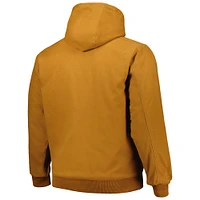 Men's Dunbrooke Tan Los Angeles Rams Big & Tall Dakota Canvas Hoodie Full-Zip Jacket
