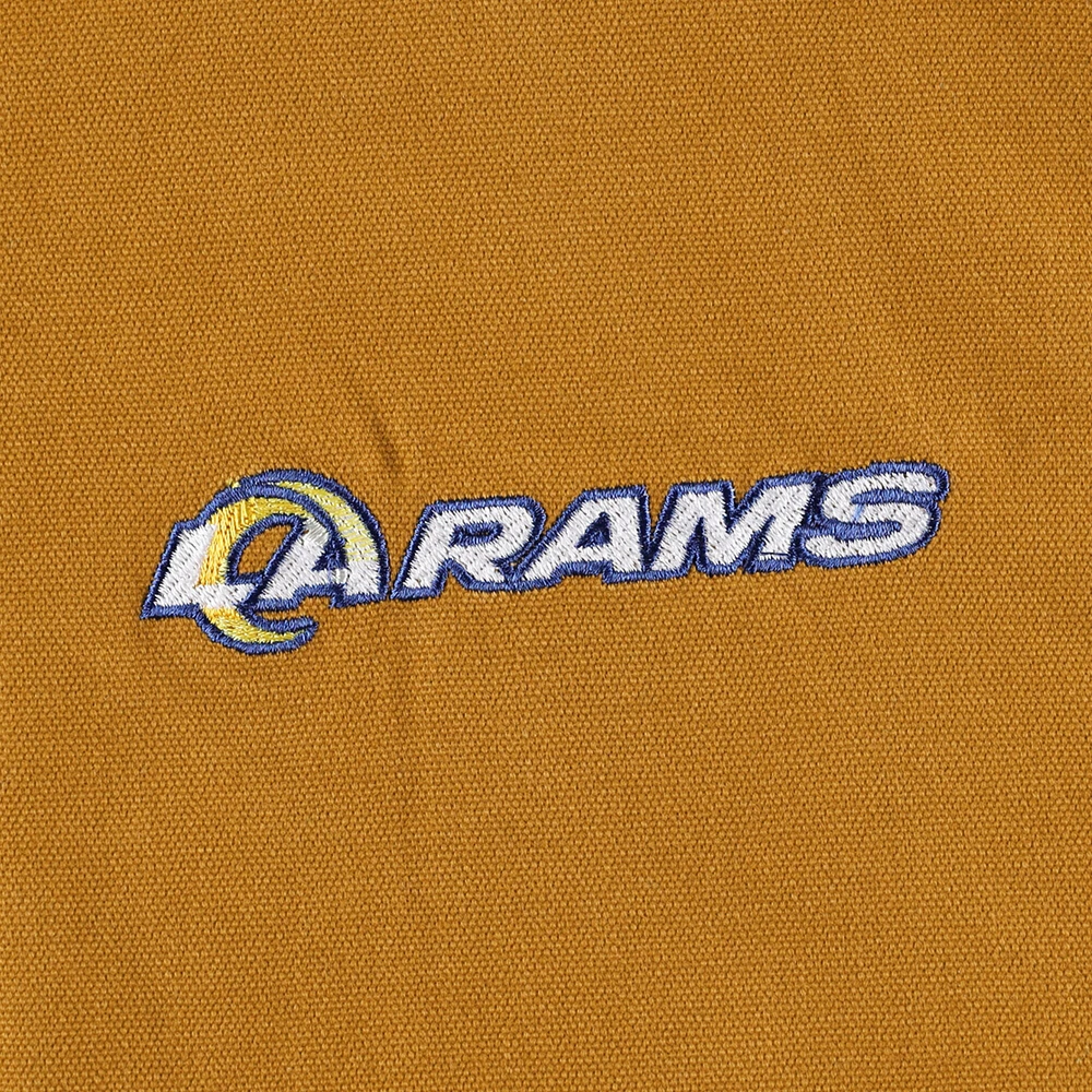 Men's Dunbrooke Tan Los Angeles Rams Big & Tall Dakota Canvas Hoodie Full-Zip Jacket
