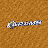 Men's Dunbrooke Tan Los Angeles Rams Big & Tall Dakota Canvas Hoodie Full-Zip Jacket