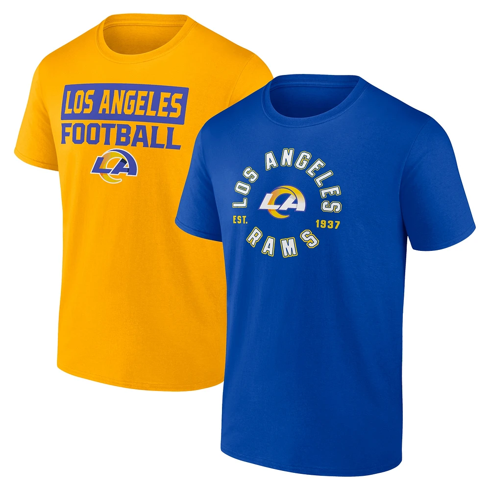 Men's Fanatics Los Angeles Rams Serve T-Shirt Combo Pack