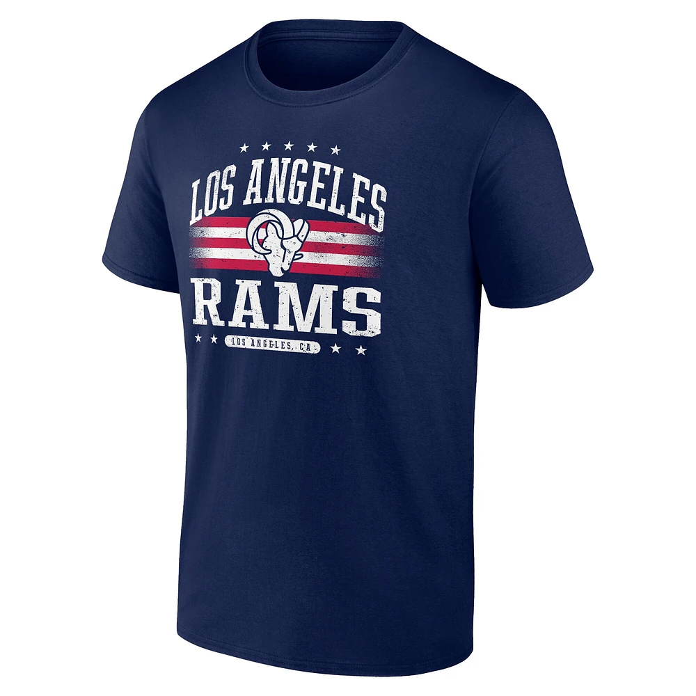 Men's Fanatics  Navy Los Angeles Rams Americana T-Shirt