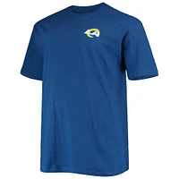 Men's Fanatics Royal Los Angeles Rams Big & Tall #1 Dad 2-Hit T-Shirt