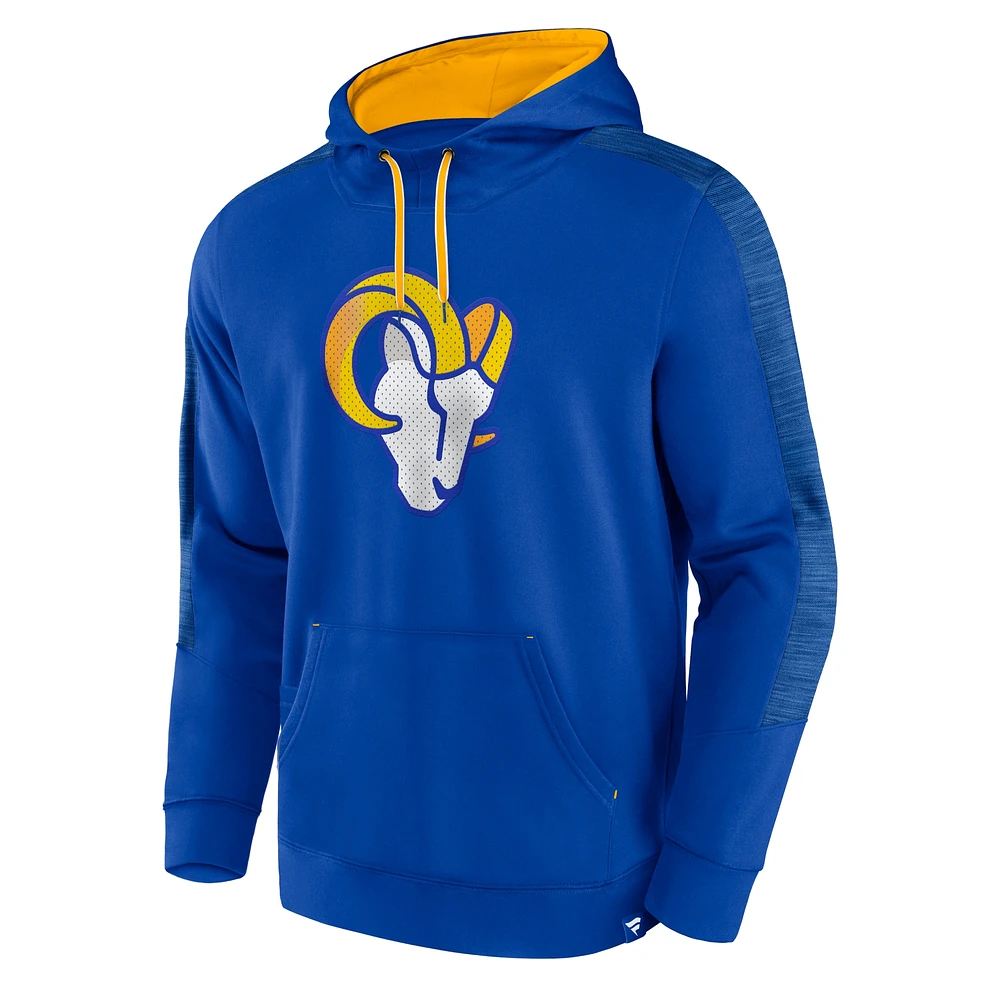 Men's Fanatics Royal Los Angeles Rams Defender Evo Pullover Hoodie