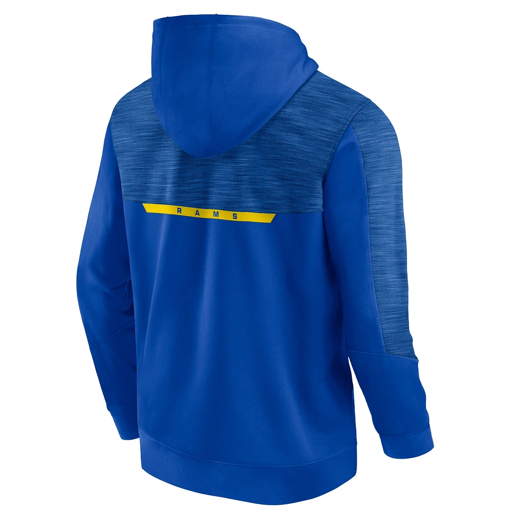 Men's Fanatics Royal Los Angeles Rams Defender Evo Pullover Hoodie