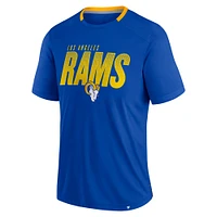 Men's Fanatics Royal Los Angeles Rams Defender Fade Slant T-Shirt