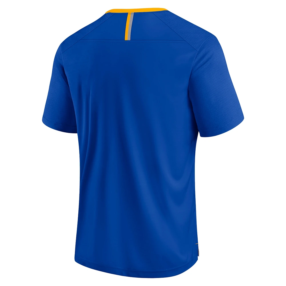 Men's Fanatics Royal Los Angeles Rams Defender Fade Slant T-Shirt