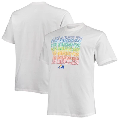 T-shirt blanc Fanatics pour hommes des Rams de Los Angeles Big & Tall City Pride