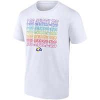 Men's Fanatics White Los Angeles Rams City Pride Team T-Shirt