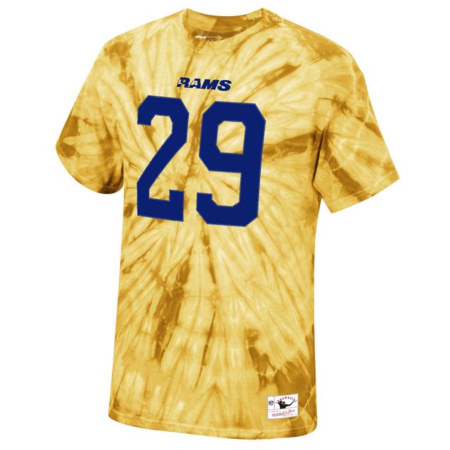 T-shirt doré avec nom et numéro de joueur retraité Mitchell & Ness Eric Dickerson des Los Angeles Rams pour hommes