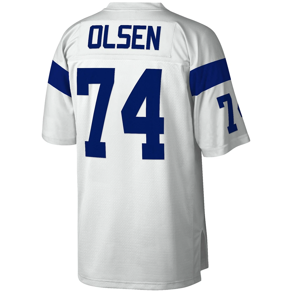 Men's Mitchell & Ness Merlin Olsen White Los Angeles Rams Legacy Replica Jersey