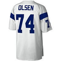 Men's Mitchell & Ness Merlin Olsen White Los Angeles Rams Legacy Replica Jersey