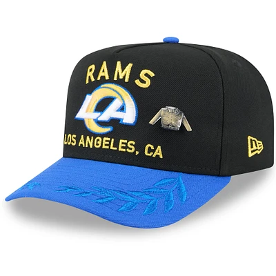 Men's New Era Black/Royal Los Angeles Rams 2025 NFL Draft On Stage A-Frame 59FIFTY Fitted Hat