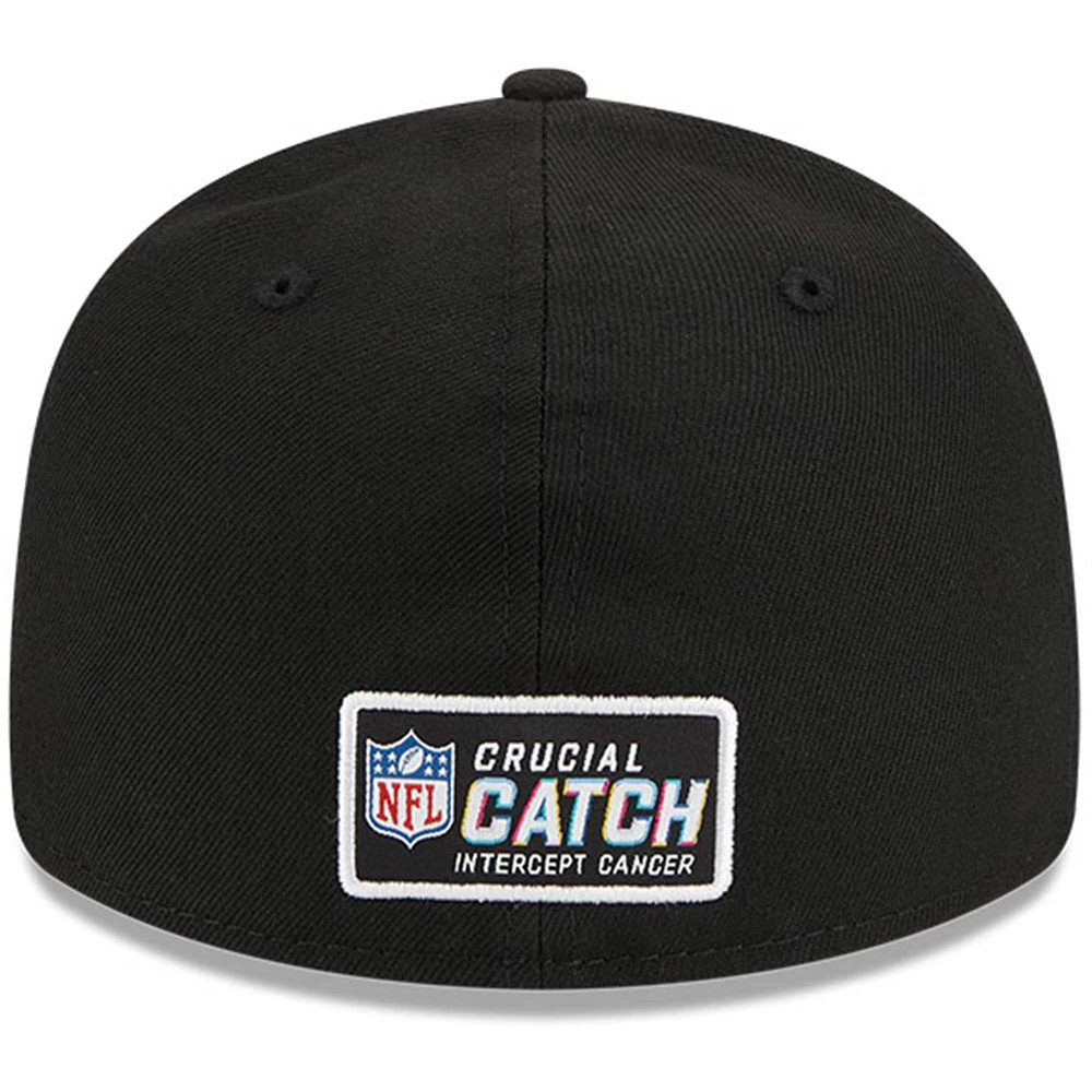 Casquette ajustée 59FIFTY Low Profile NFL Crucial Catch Los Angeles Rams 2023 New Era pour homme, noire