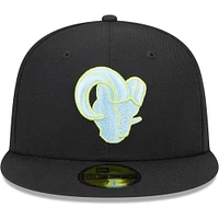 Men's New Era Black Los Angeles Rams Multi 59FIFTY Fitted Hat
