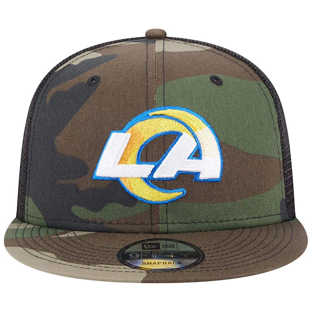 Men's New Era Camo Los Angeles Rams Classic Trucker 9FIFTY Snapback Hat