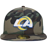 Men's New Era Camo Los Angeles Rams Woodland 59FIFTY Fitted Hat