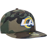 Men's New Era Camo Los Angeles Rams Woodland 59FIFTY Fitted Hat