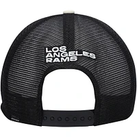 Men's New Era Cream/Black Los Angeles Rams Chrome Collection 9FIFTY Trucker Snapback Hat