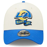 Men's New Era Cream/Royal Los Angeles Rams 2022 Sideline 39THIRTY 2-Tone Flex Hat