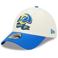 Men's New Era Cream/Royal Los Angeles Rams 2022 Sideline 39THIRTY 2-Tone Flex Hat